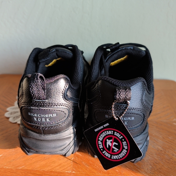 Skechers Men's Black Work Shoes - Picture 5 of 9